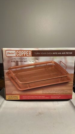 Parini Copper 2-Piece Crisper Air Fryer Set