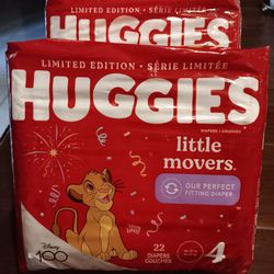 Huggies Little Movers Size 4 (2 For $12)