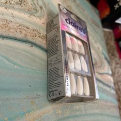 Claire-s White Nails