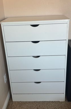 White (5 drawer) Dresser