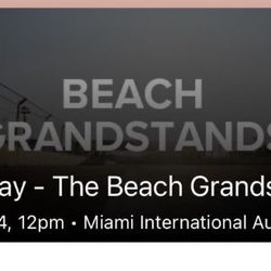 Formula 1 Miami Grand Prix Beach 2 Day Pass Tickets 