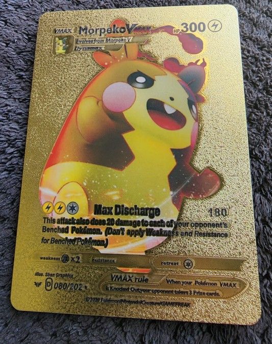 morpeko vmax pokemon card AGS (MINT 9) #80 When your Pokmon VMAX is Knocked Out Pokemon Morpeko Vmax Rainbow 204/202
