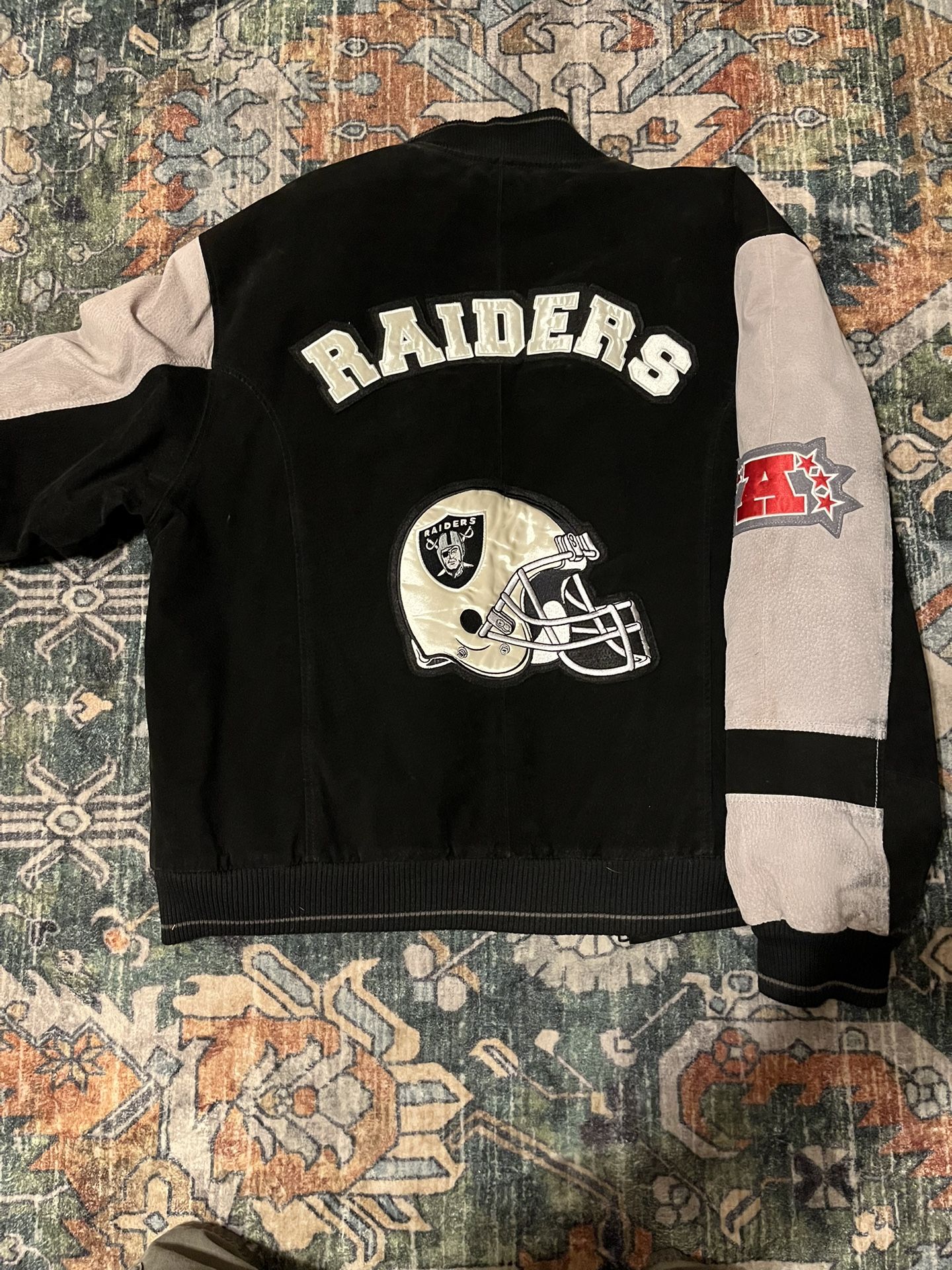 Vintage suede Raiders Bomber Jacket