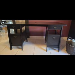 Dark Wood Executive Writing Desk