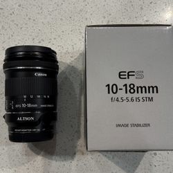 Canon EFS 10-18mm f/4.5-5.6 FISH EYE LENS + EFS to Sony Mount Adapter