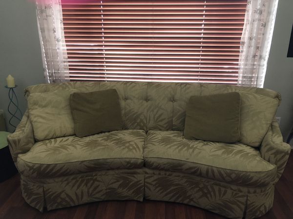 Palm Tree Frawn Pattern Couch For In Corona Ca Offerup