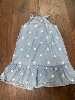 Girls blue and white polka dot dress size 5 by old navy #6