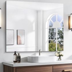 Brand New Frameless Bathroom Mirror 30x36 – Shatterproof Tempered Glass (Retails $239+) 