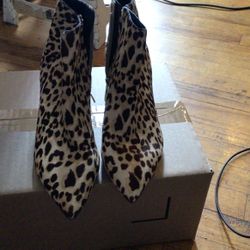 Leopard Booties Never Been Warned Price $50.00