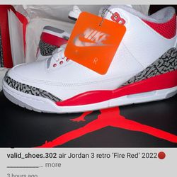 Retro Fire Red 3 Not Shipping Local Meet's Cash Only 