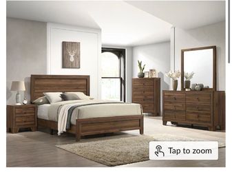 Crown Mark Millie 5-Piece Queen Bedroom Set + Mattress & Box Spring — Complete Setup — MUST GO