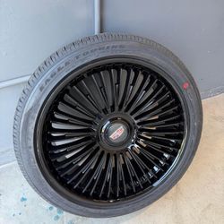 24” Inch Wheels for Cadillac Escalade suburban tahoe gmc sierra silverado with tires