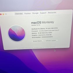 2015 Macbook Pro 15 Inch’s 