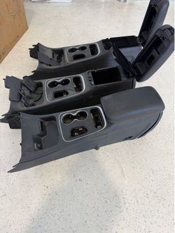 OEM Ram 1500 Center Console Complete Black w/ Rear A/C Vents & Armrest