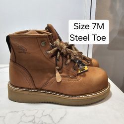 Georgia Steel Toe Work Boots Size 7M