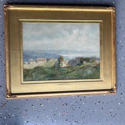 Antique Impressionist Watercolor - framed