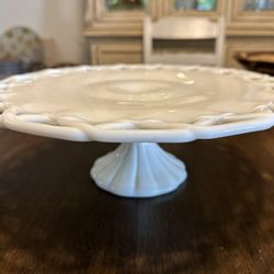 Vintage milk, glass, cake pedestal, the serving tray
