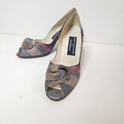 Vintage 1980s Colorful Stuart Weitzman For Martinique Pumps Size 8 Made In Spain