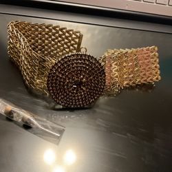 Gold And Brown Woman’s Statement Belt