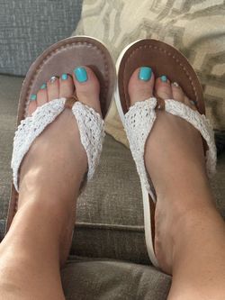 Women's Crochet Strap Thong Sandals