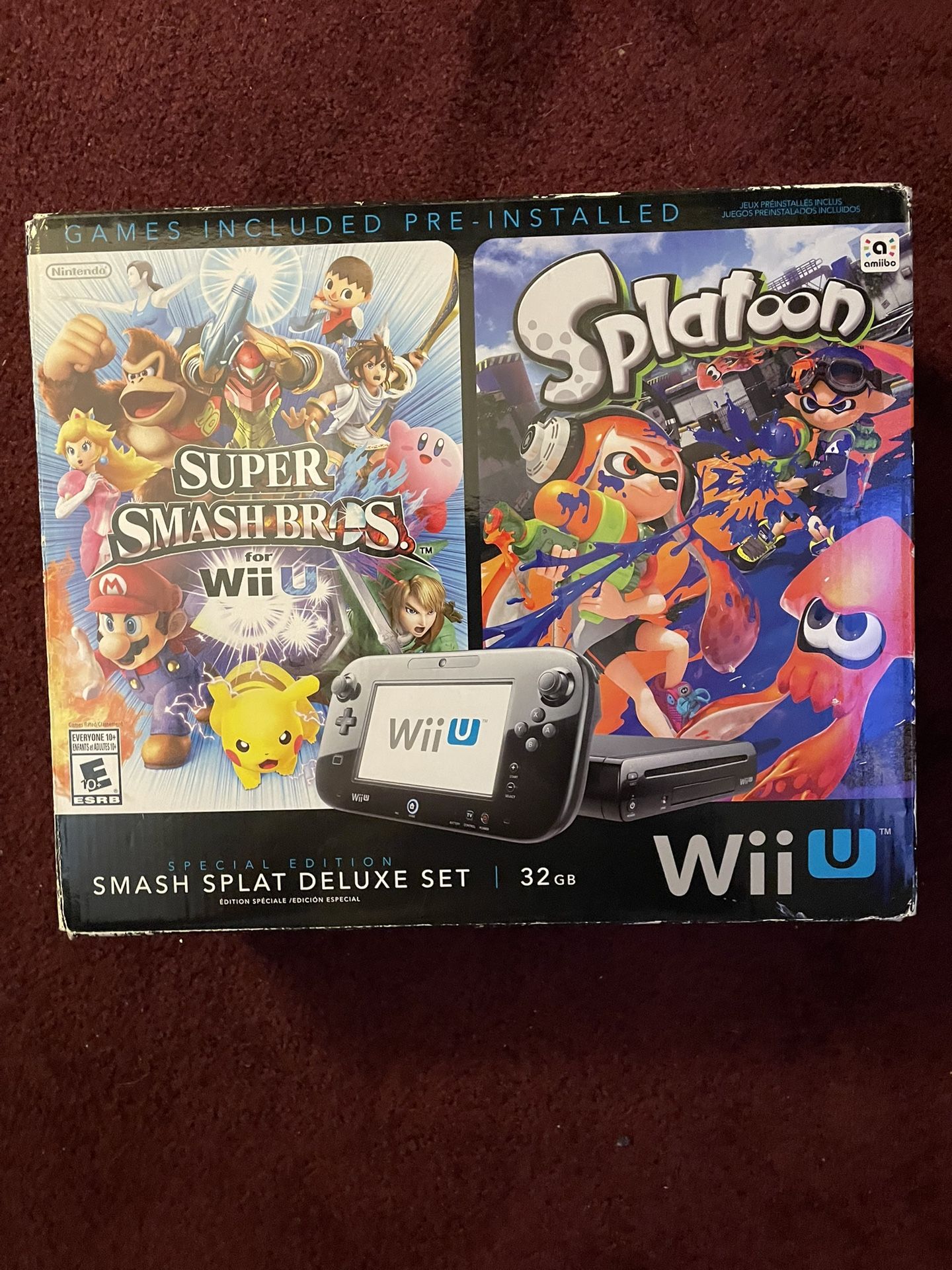 Wii U Console (1) With Power Cord (3), HDMI Cord (5), Gamepad Stand (8), But No Gamepad)
