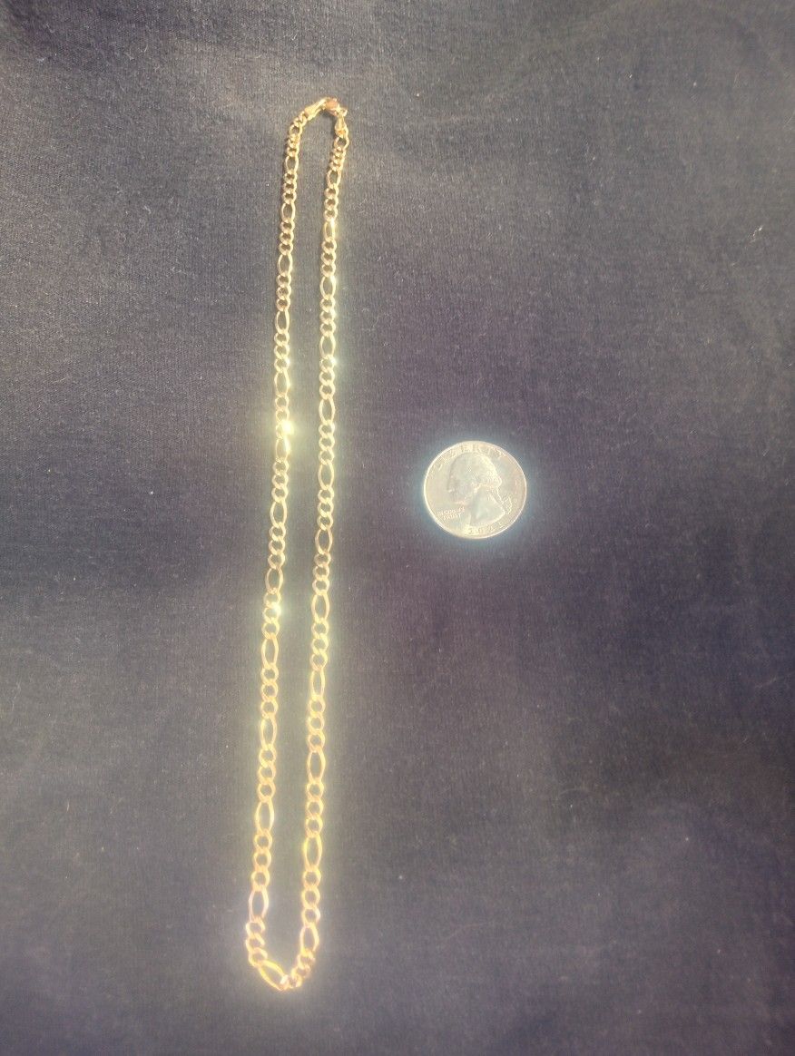 10K Solid Gold Figaro Chain