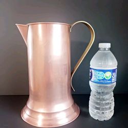 REVERE  SOLId Copper  Rome NY Water Pitcher 