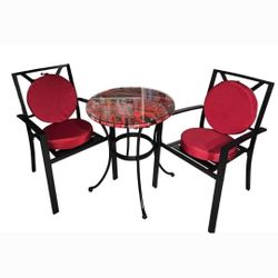 Mixed Media Swirl table with or without glass topper 24" W x 29" H