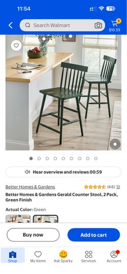 Green Wood Barstool Chairs