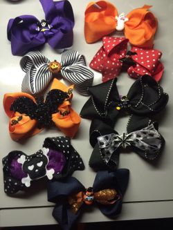 Handmade Halloween bows