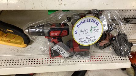 Milwaukee Drill And Impact With Battery No Charger 