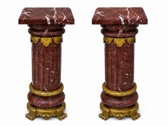 Pair of Italian Marble pedestals
