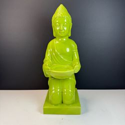 Ceramic Buddha Statue with Candle Holder