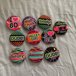80s Button Pins