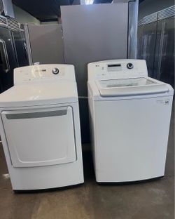 LG Top Load Washer + Electric Dryer Bundle — USED