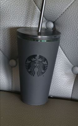 Starbucks Matte Black Cold Cup Tumbler with Straw