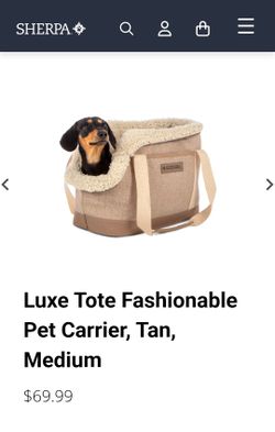 Sherpa medium pet tote bag