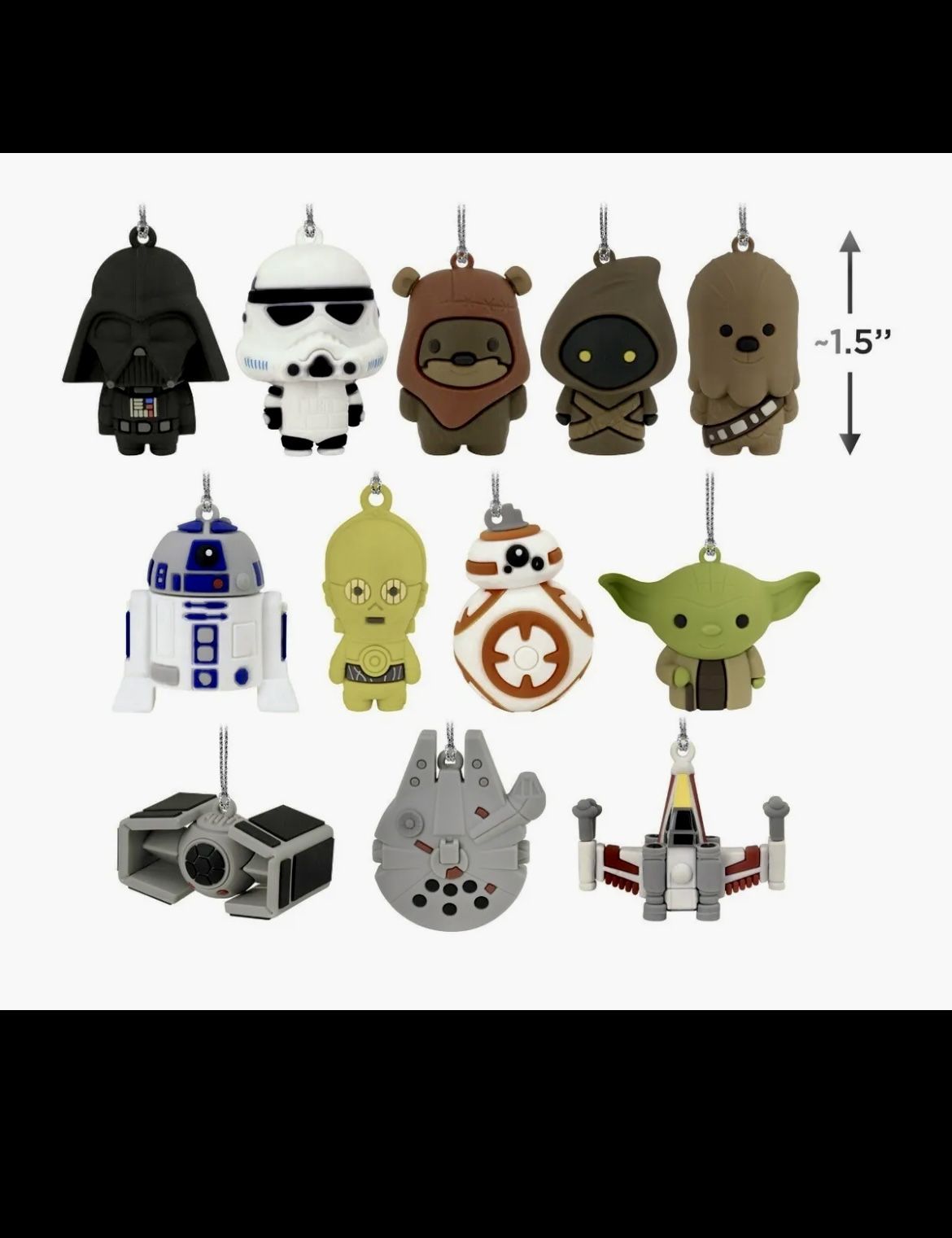 Hallmark Star Wars Countdown Calendar 12 Mini Christmas Tree Ornaments  Disney New In Box for Sale in Lorain, OH - OfferUp