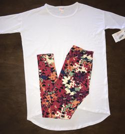Lularoe XXS Solid white Irma & OS Leggings