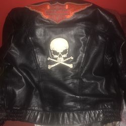 XL heavy motorcycle jacket made in USA with Harley tag
