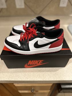 Dead Stock Jordan 1 Low OG Black Toe $200