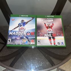 Xbox one Madden 16 & NHL 16