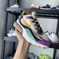 NIKE AIR MAX 270 REACT #AT6174-101 WOMEN'S SIZE 6.5 BRIGHT VIOLET