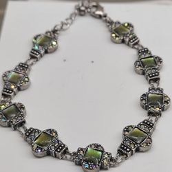 ART DECO INSPIRED RARE ABALONE DESIGNER 