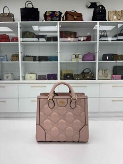 GUCCI Matelasse Mini Tote Bag Light Pink