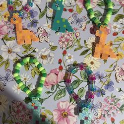 Dinosaur PERLER bracelet Kandi raves festivals