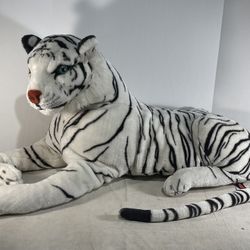 Melissa And Doug White Bengal Tiger Plush Stuffed Animal Jumbo Realistic