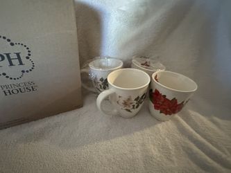 Marbella Holiday Elegance Coffee Mugs (Set of 4) – Princess House Collection – NEW ☕ Price: $75