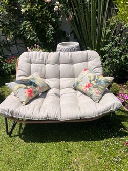 New, All Weather Rattan, Cozy Double Outdoor Loveseat.