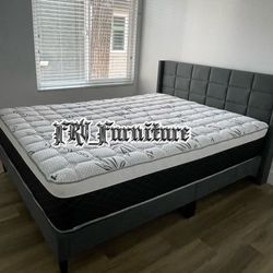 New Queen Bed Frame With Mattress 